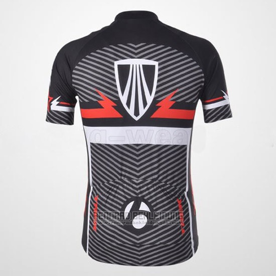 2011 Fahrradbekleidung Trek Shwarz und Wei Trikot Kurzarm und Tragerhose